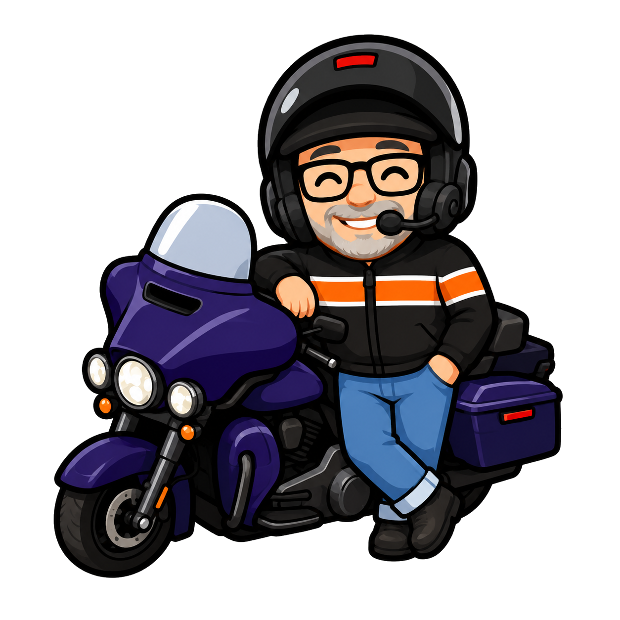 Tom on his Harley-Davidson